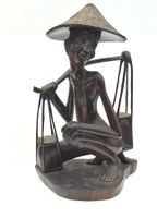 Vintage handgeschnitzte balinesische Statue 28cm Zen-Wohndek