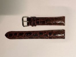 Hochwertiges Alligator-Leder-Armbanduhr-Armband - Dunkelbrau