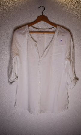 Weisse Bluse, Grösse 38 von Multiblu