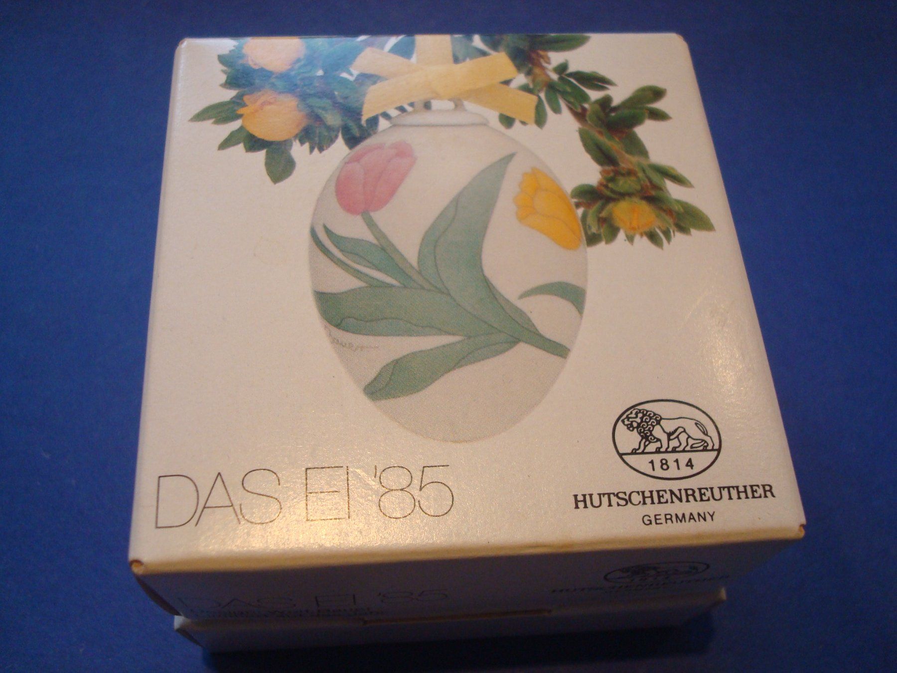 Hutschenreuther Tutte le decorazioni: Hutschenreuther Ei 1985, DAS ERSTE SAMMELEI – Nuovo (secondo la descrizione) da Riehen venduto da Baerewaegli 1