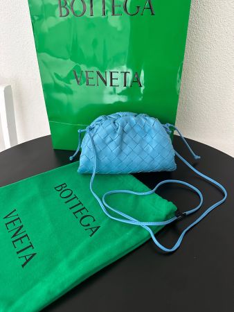 Bottega Veneta Mini Pouch Bag in Swimming Pool