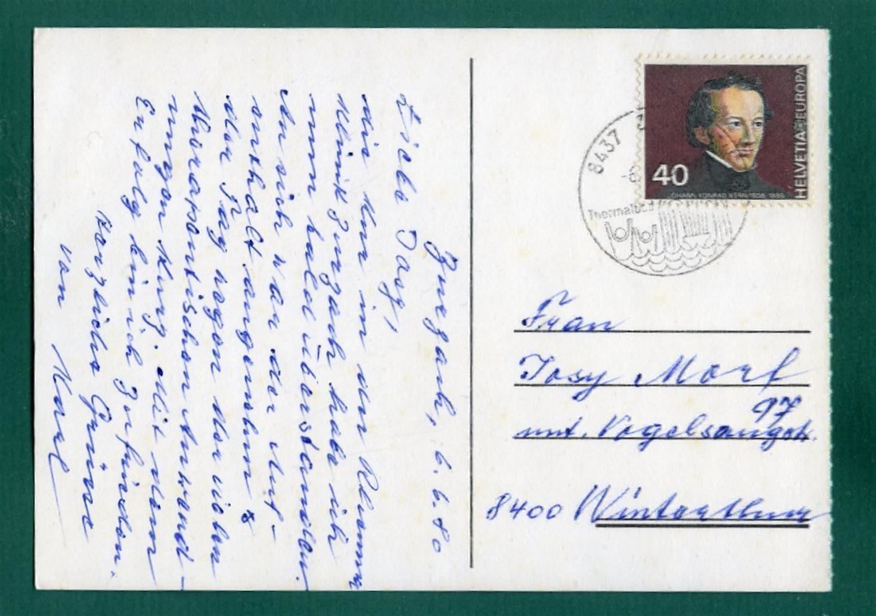 Cartoline postali: Zurzach, 1980, gelaufen, Grossformat – Usato da Sargans venduto da Hausi1951 1