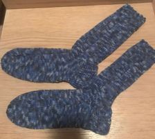 Extra warme Damen-Herrensocken  Grösse 38/39  blau