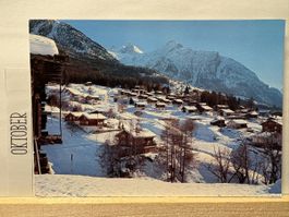 AK von Niedergrächen mit Bergpanorama