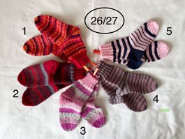 handgestrickte Wollsocken, 26/27