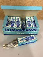 Boîte de bougies anciennes La Bougie Bleue NEW OLD STOCK! 