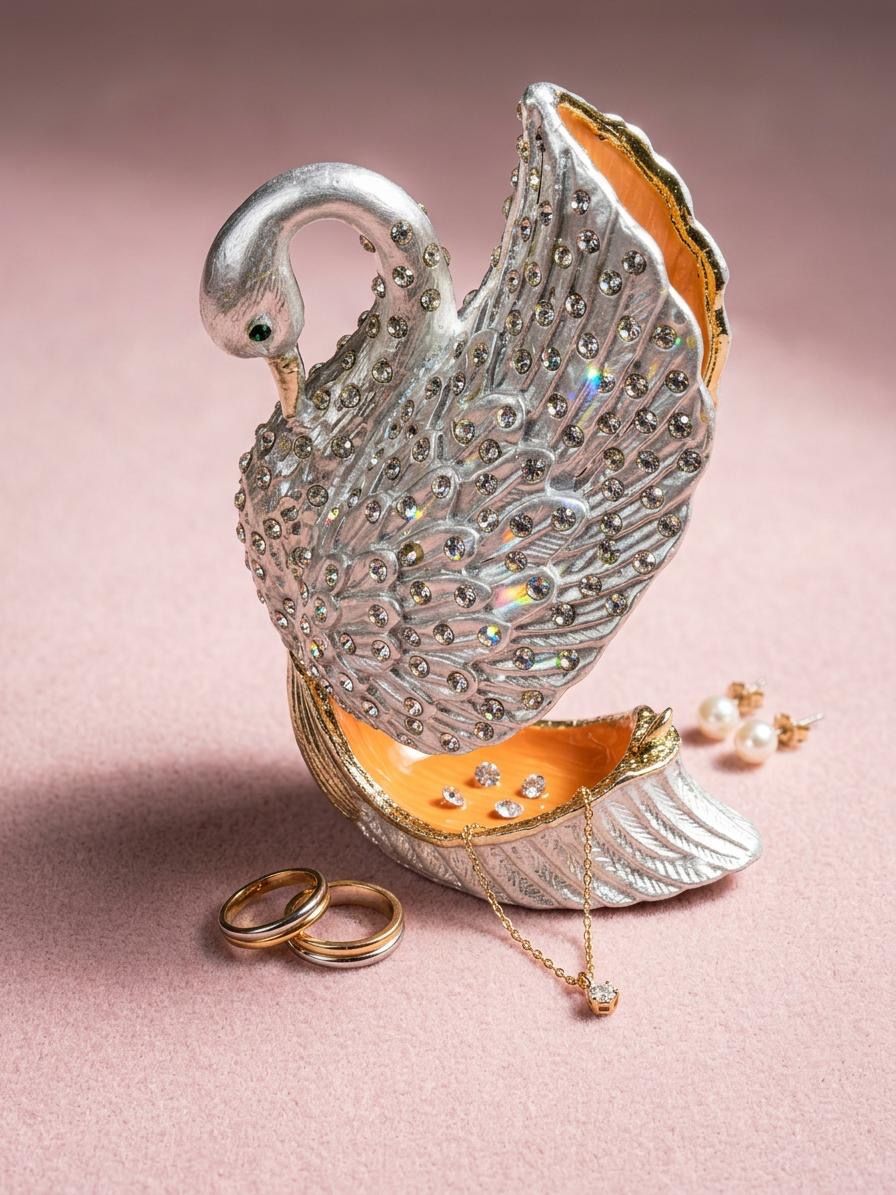Barattoli: Boîte à bijoux cygne – Nuovo e nell'imballaggio originale da St-Maurice venduto da Sandrinette123 3