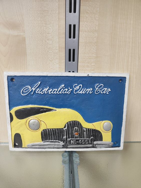 AB Tools 'Caution Man Cave' Schild Aus Gusseisen – 24x24 Cm Für Wand, Zaun Oder Tür