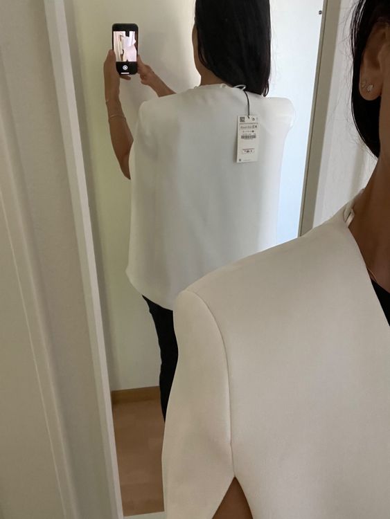 Zara Clothes Zara Cape Jacket White Zara Cape Blazer/ Opened