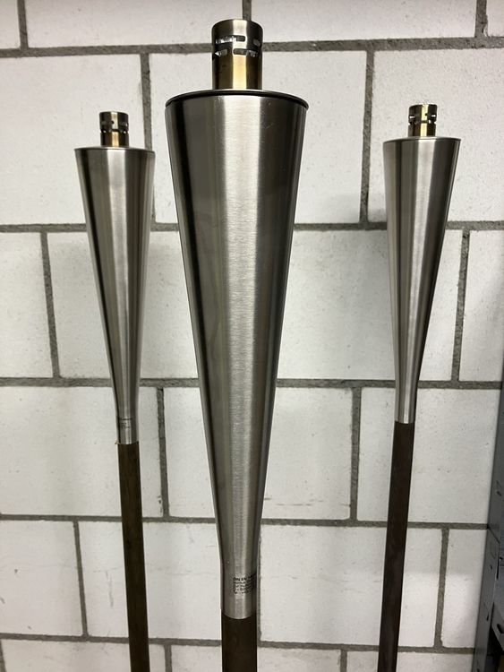 4 Gartenfackeln Mit 3-Zinken-Erdspieß – 473 Ml Metallfackeln, 150 Cm Höhenverstellbar, Für Terrasse, Garten & Außenbereich