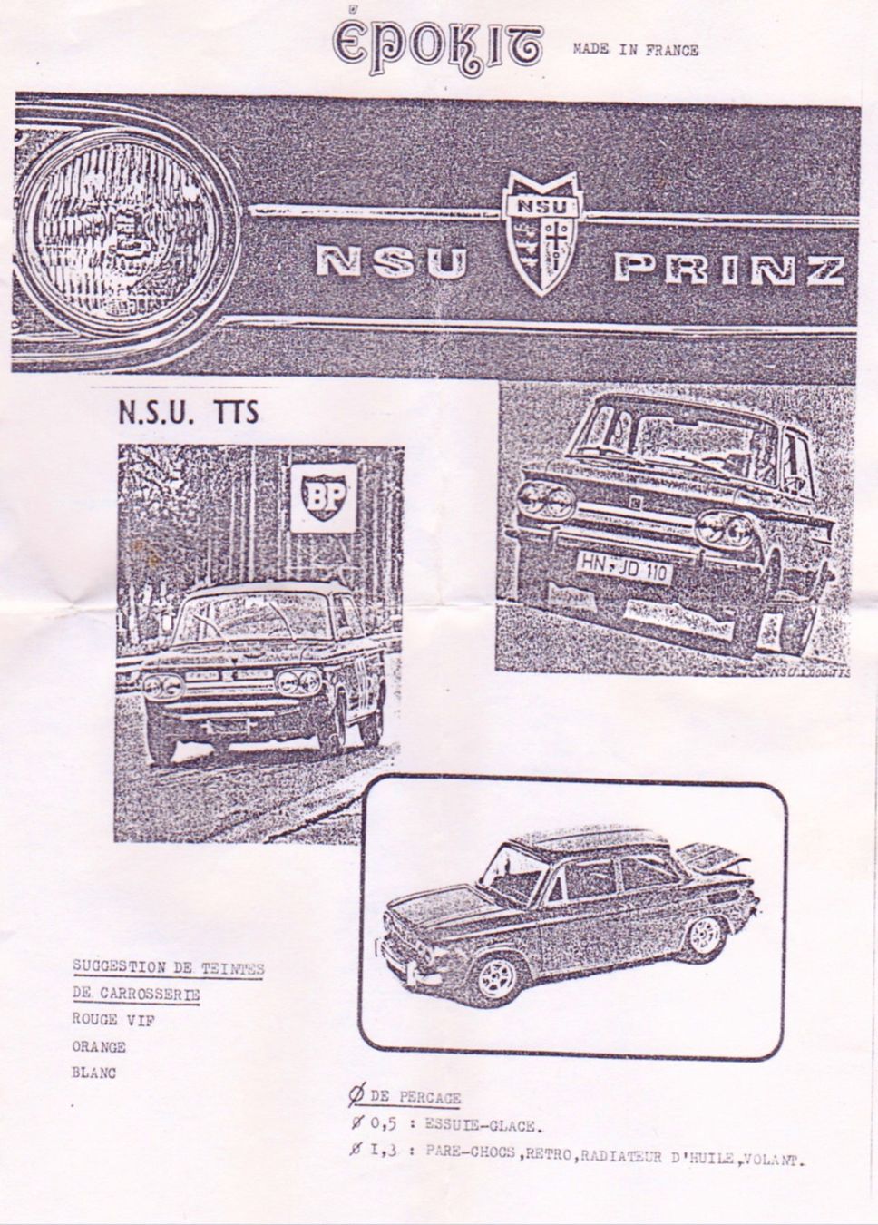 NSU Modellini d'auto: 1:43 Kit NSU TT  Epoxy Kit – Nuovo (secondo la descrizione) da Wila venduto da pedro015
