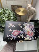 EXKLUSIVE HANDGEFERTIGTE LACK-SCHATULLE MIT PERLMUTT-INLAY