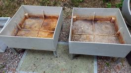 2 Blumenkasten Kunststoff für Hydrokulturen etc.