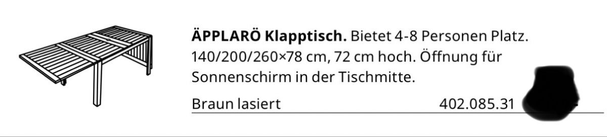 Ikea Set di tavolo e panche: Terrassenmöbel/Gartenmöbel – Usato da Liestal venduto da jubbi 6