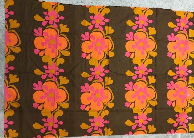 Tende: Vorhang Stoff 70er grosse Blume – Usato da Zürich venduto da gigimai67