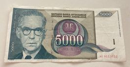 Jugoslawien 5000 Dinar 1992