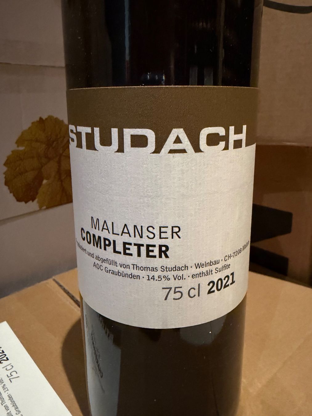 Studach Vins: Thomas Studach Completer 2021 – Neuf avec emballage d'origine à Liestal par Rockthat 1