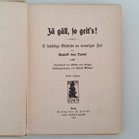 JÄ GÄLL, SO GEIT'S! von Rudolf von Tavel