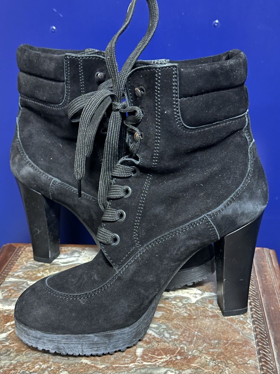 Hogan Chaussures femmes: Bottines hauts talons HOGAN, daim noir taille 37. – D'occasion à Genève par Tom6 3
