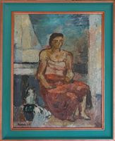 Karl Hosch, sitzende Frau