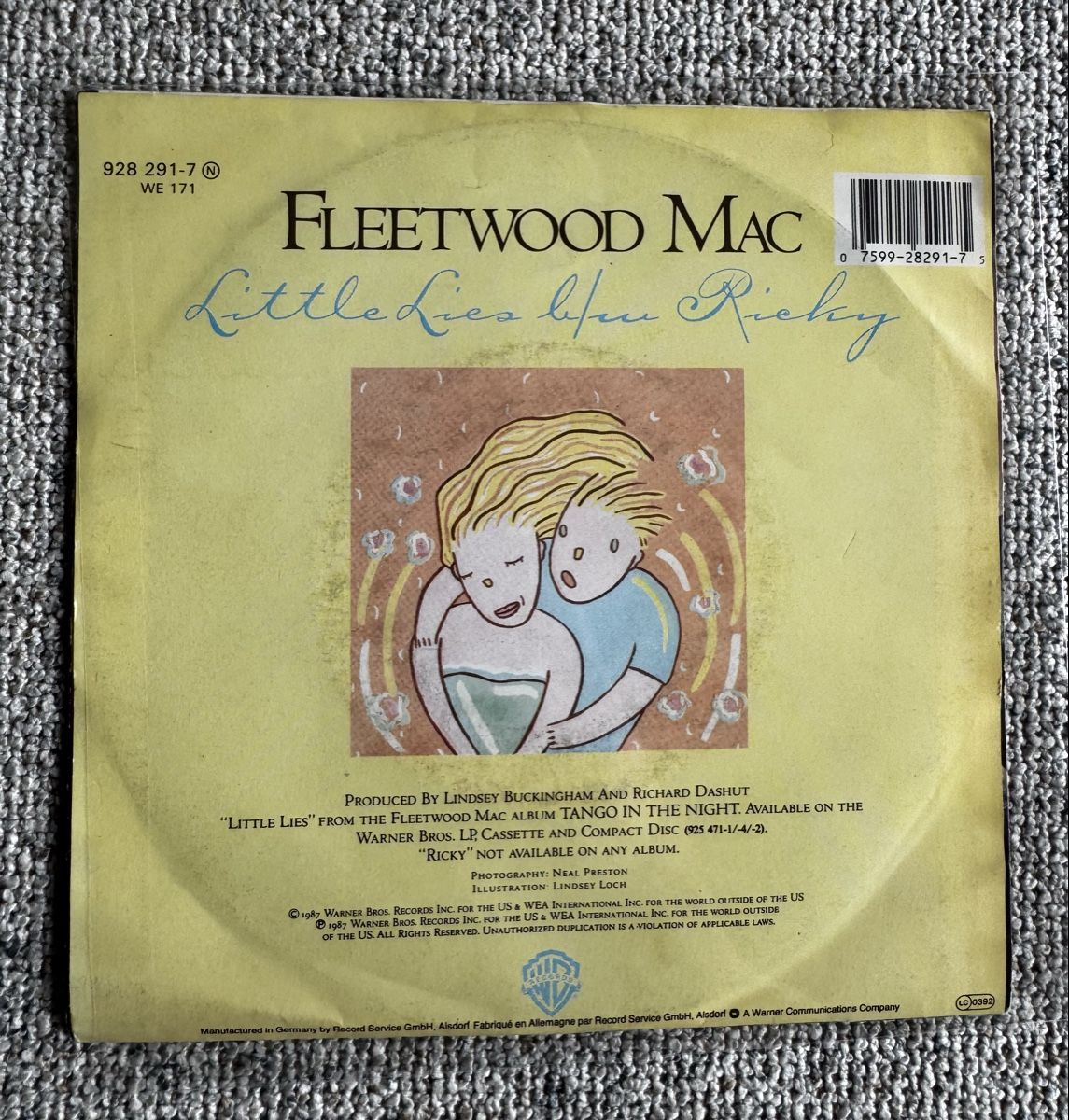 Dischi in vinile: Fleetwood Mac- Little Lies- 7" Single - 80s – Usato da Rorbas venduto da BlackstarRecords 1