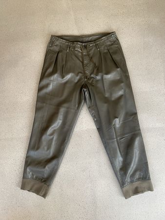 Yohji Yamamoto Hose, Leder, Grösse 2 (M)