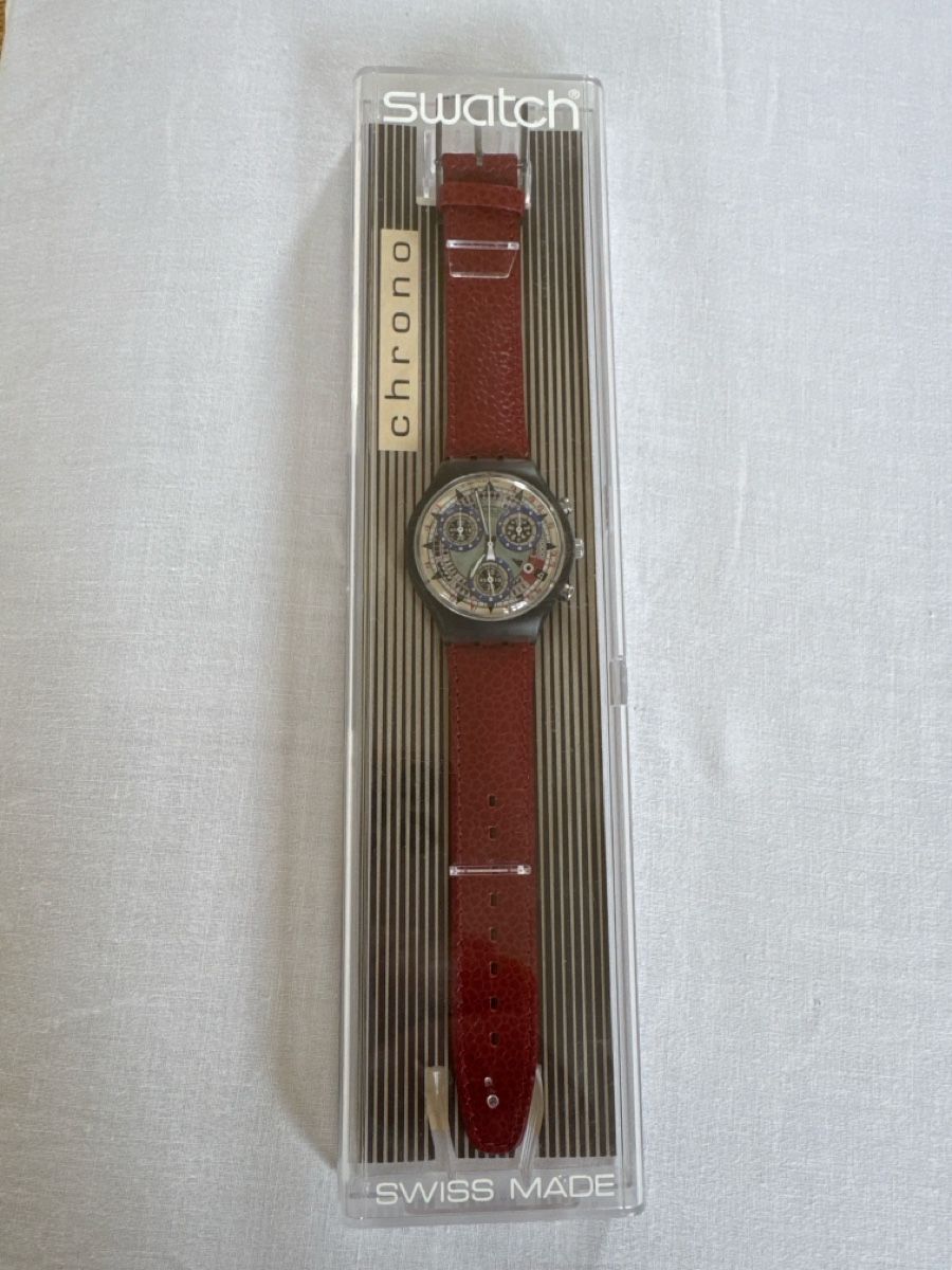 Swatch Uhren: Swatch Chrono Uhr rot mit Originalbox  – Neu und originalverpackt aus Unterentfelden von Loonah