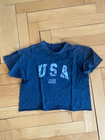 T-shirt cropped USA taille S