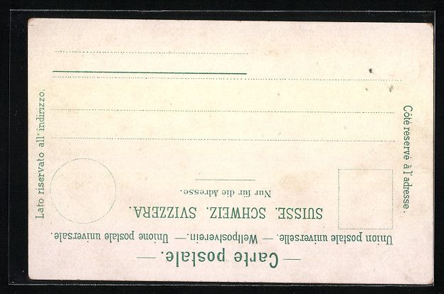 Cartoline postali: Mondschein-Lithographie Sisikon, Tellspl – Usato da Berlin venduto da bartko-reher 1