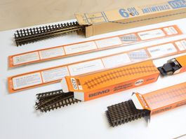 BEMO grosser Schienen Posten / Gleise + Zubehör Set