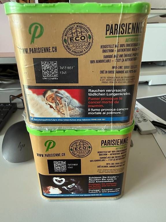 Tabacchi: Zwei Parisianne ECO Authentique je 70g – Nuovo e nell'imballaggio originale da Volketswil venduto da T__J 1