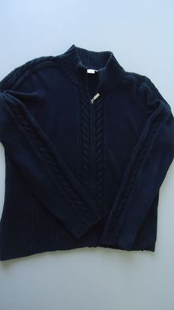 Sportliche Strickjacke mit Reissverschluss,in XL, Dunkelblau