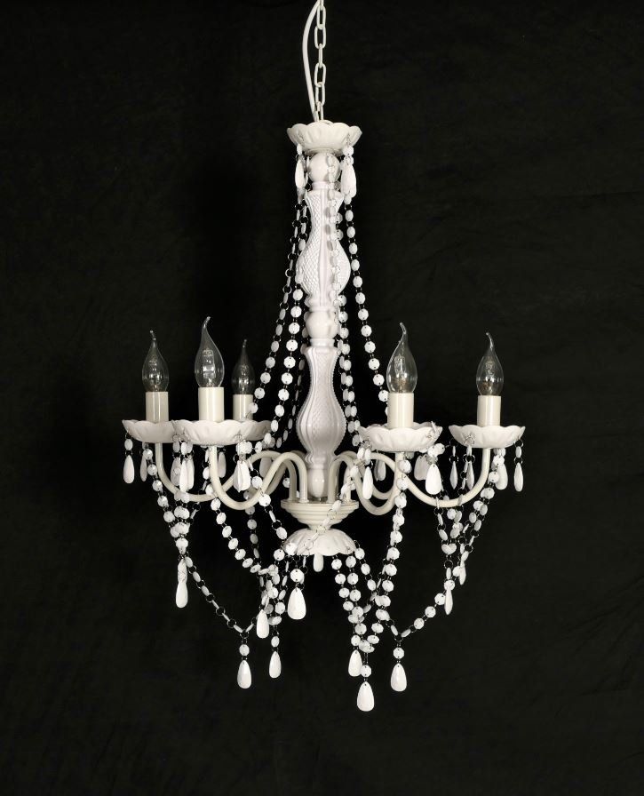 Lampadari & plafoniere: Kronleuchter 6-Arm Antik weiss – Nuovo e nell'imballaggio originale da Wallisellen venduto da kingschair 1