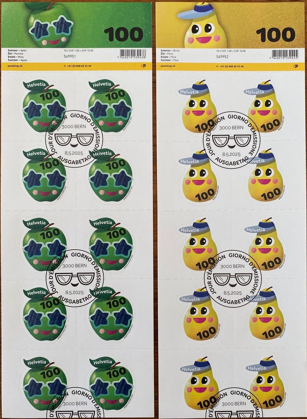 Alle Briefmarken: Bogen Briefmarken Serie Sommer 2025  gestempelt. – Gebraucht aus Aedermannsdorf von Sennahoy11 1