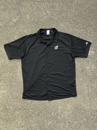 Vintage Adidas Kansas Jayhawks Shirt Black XL