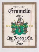 Etikette für Wein - Veltliner Grumello /bd
