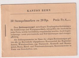Stempelmarken Bern ! Komplettes Heftchen ! Selten ! Und mehr