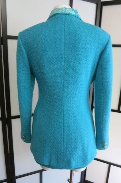 Giacche: elegante türkise Tweedjacke – Usato da Zürich venduto da ANU-AnimalsNeedUs 3