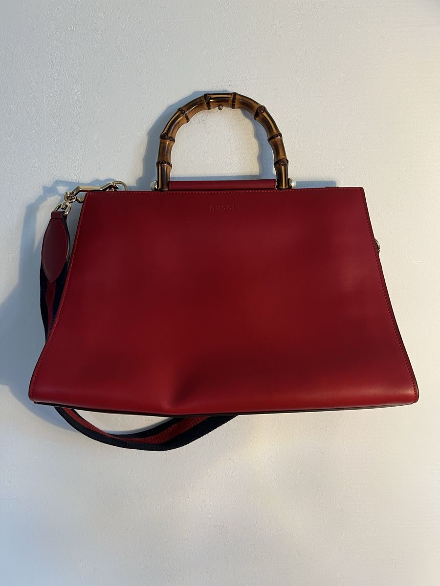 Gucci Taschen für Damen: Tasche Gucci Bamboo Bag, Leder rot – Gebraucht aus Solothurn von Brini06
