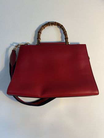 Tasche Gucci Bamboo Bag, Leder rot