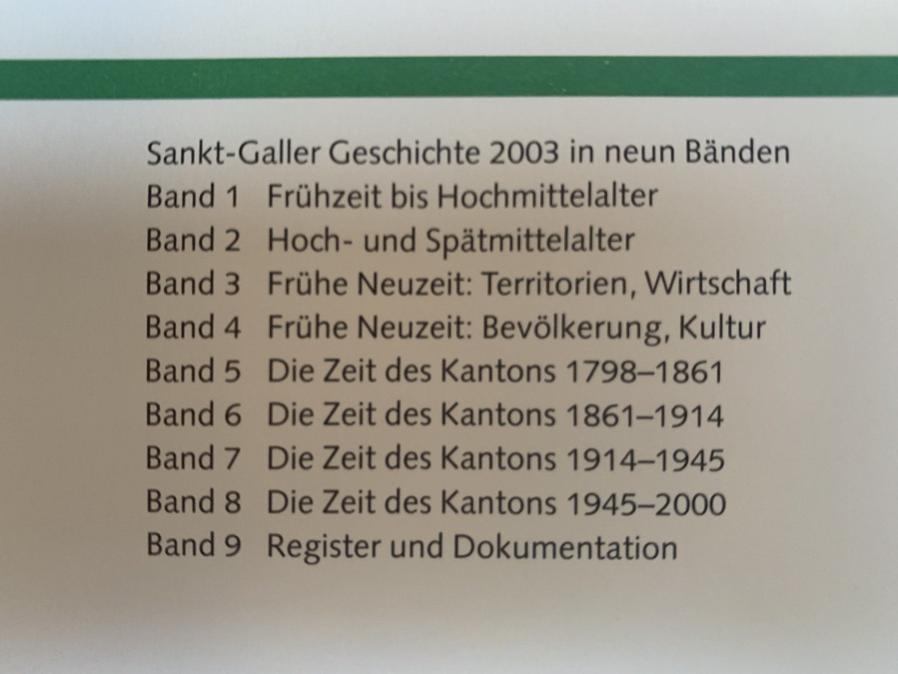 Libri: Komplettausgabe Sankt Galler Geschichte 2003 – Usato da Volketswil venduto da zwitsch33 2