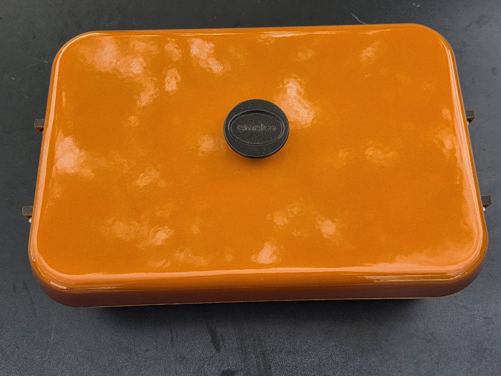 Emalco Pentole: Emaille Bräter orange emailliert mit Deckel – Usato da Mettlen venduto da elios0888 1