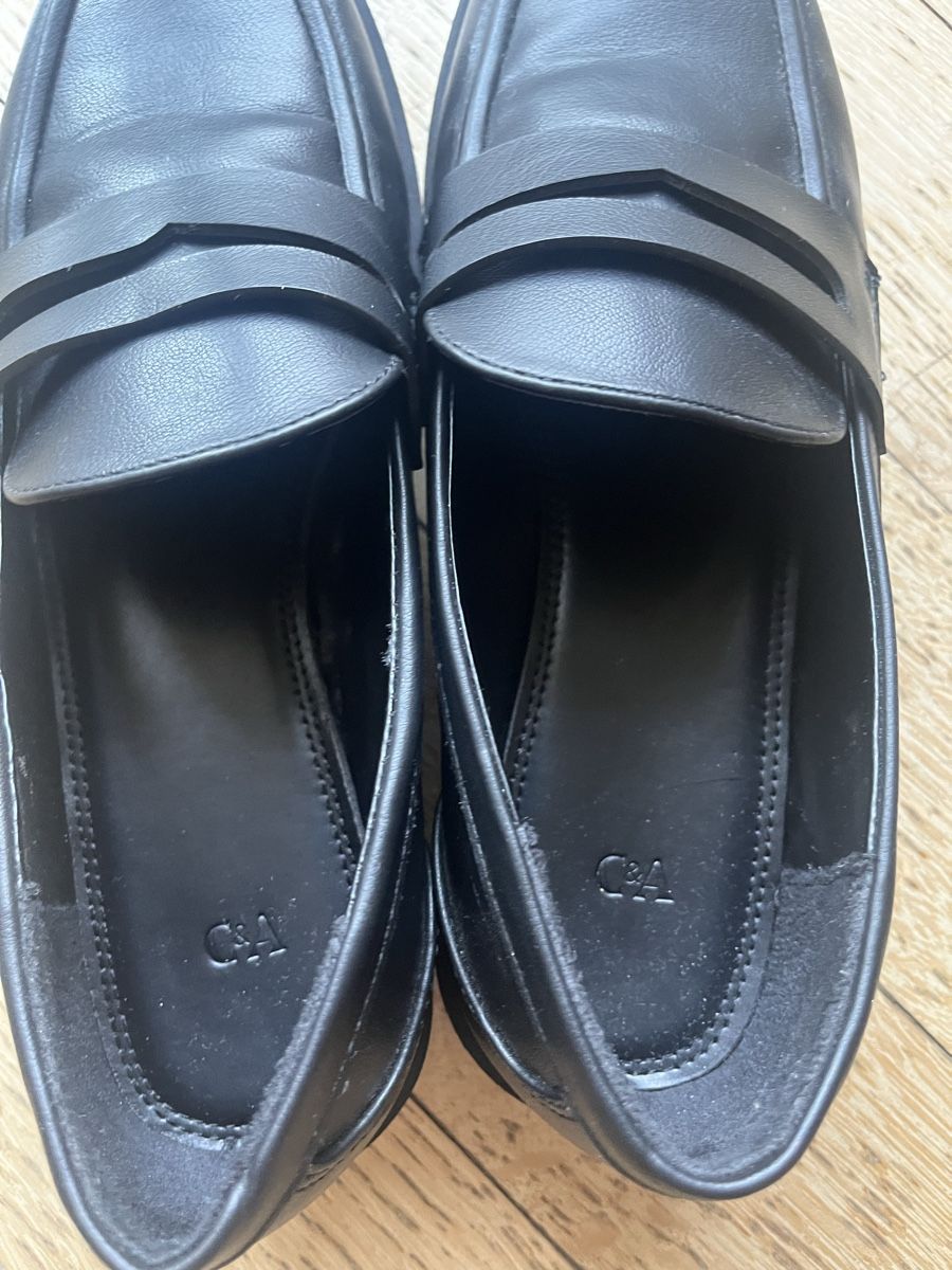 C&A Scarpe da donna: Loafers schwarz Grösse 39 C&A Leder-Optik – Nuovo (secondo la descrizione) da Olten venduto da sae_82z2 4