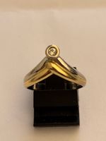 Ring 750 bicolor mit  Diamant 