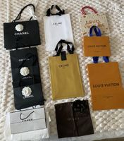Sacs papier Chanel, Louis Vuitton, Celine