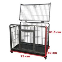Hundekäfig auf Rollen für mittlere Hunde - Grösse M (VF30)