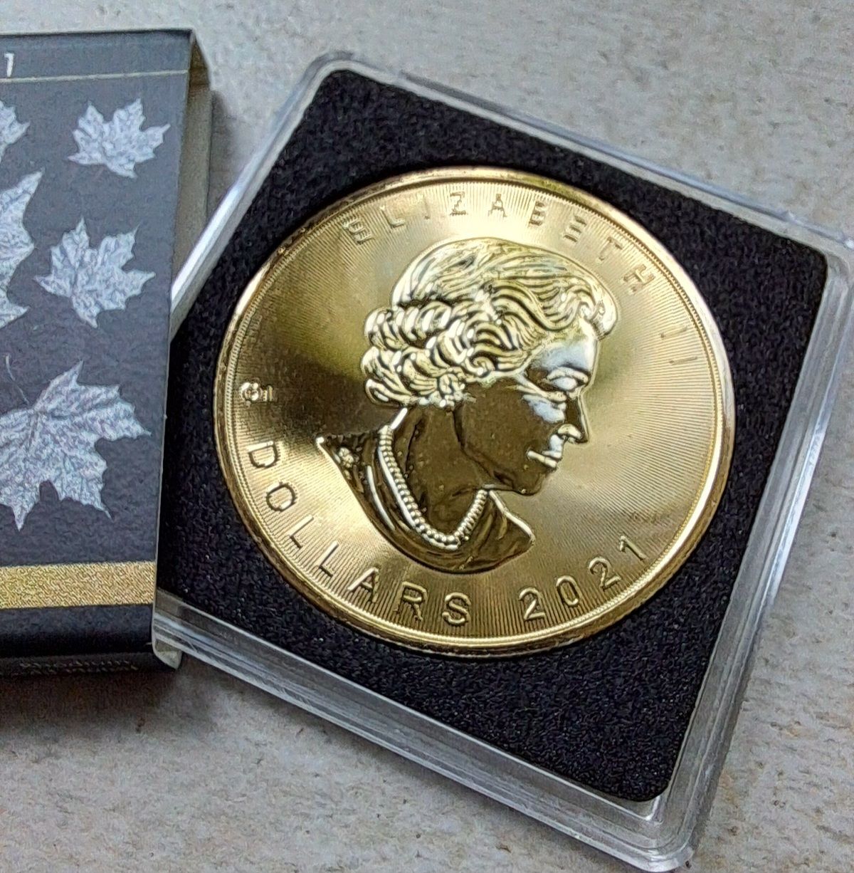 Tutti le monete: 1 OZ Silber Maple Leaf 2021 / Gold-Edition Auflage: 1000Stk – Nuovo e nell'imballaggio originale da Weinfelden venduto da shopping-island 1