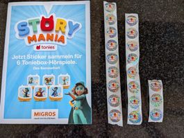 23 Migros Story Mania tonies Stickers (einer schon im Heft)