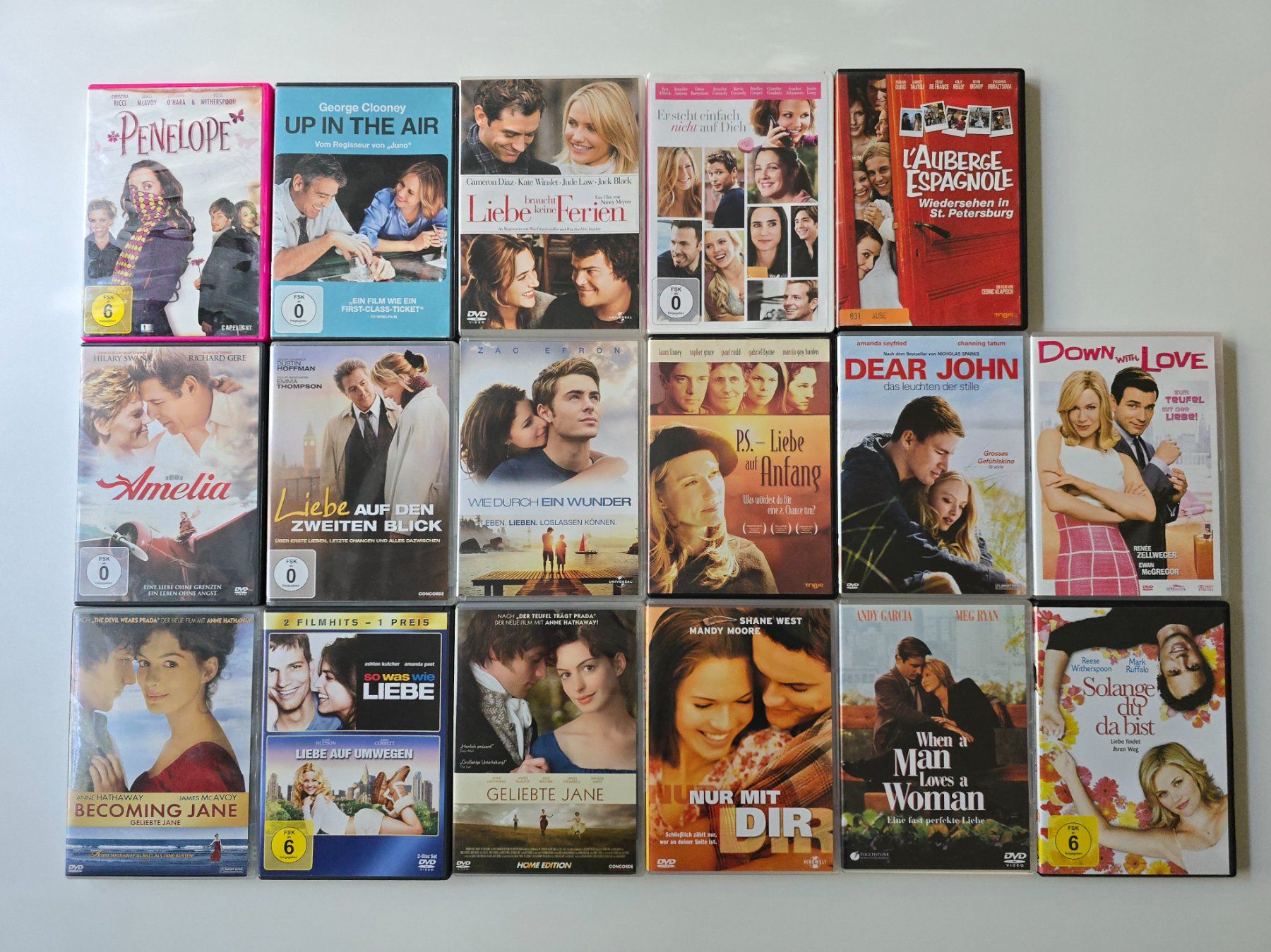 Tutti i DVDs: 18 DVD Paket Romantische Filme – Usato da Dättlikon venduto da Wundertuete_