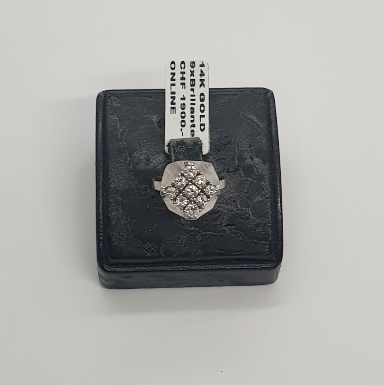 Ringe: Echt 14K Gold - 9x Diamant Ring – Gebraucht aus Luzern von Luzern-Goldhaus